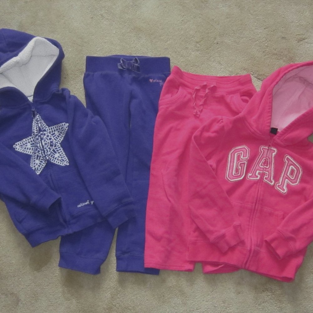 2 Girls Sweatshirt Outfits sz 4/5 GAP - OSH KOSH